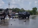 Diduga Sopir Mengantuk, Fortuner Hantam L300 di Lintas Pekanbaru - Bangkinang