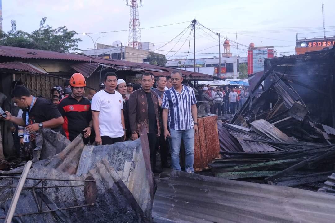 Ratusan Kios Pasar Cik Puan Terbakar, Pj Walikota Bilang Begini