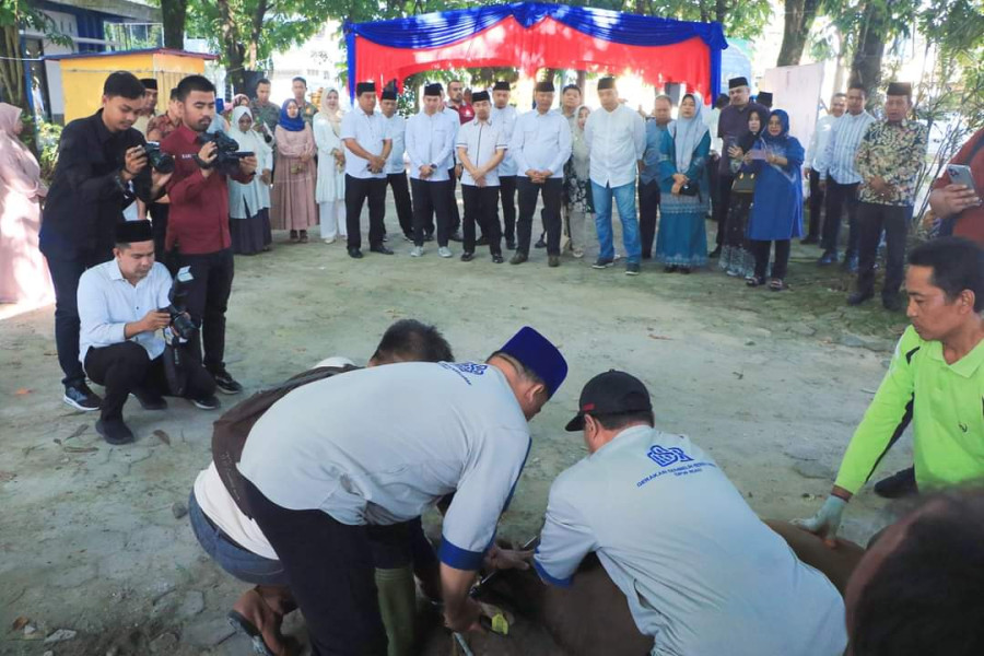 Pemko Pekanbaru Sembelih 34 Ekor Hewan Kurban