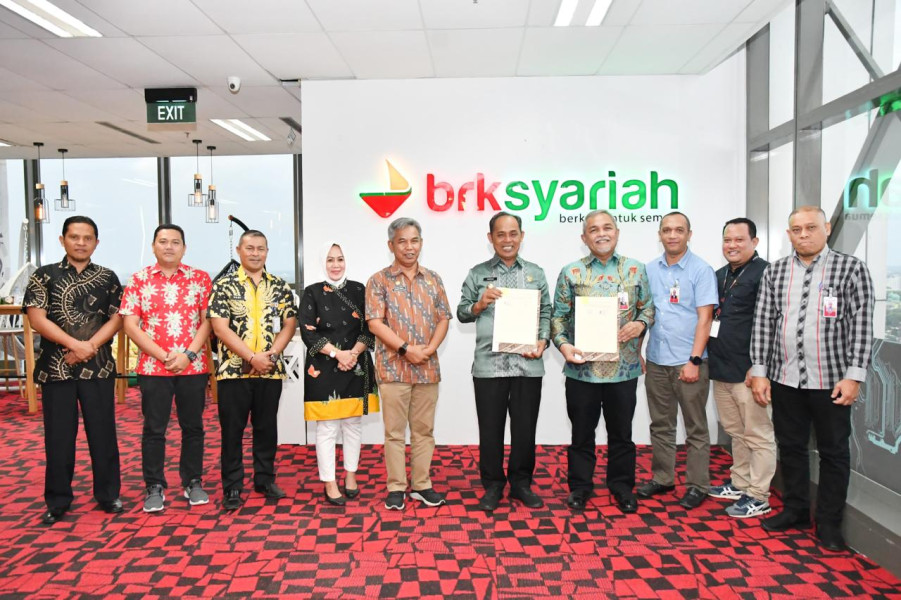 BRK Syariah MoU Dengan Pemkab Inhil Dalam Jasa Layanan Perbankan