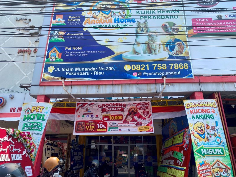 Anabul Home Hadir di Pekanbaru, Dari Petshop hingga Klinik Hewan Ada dalam Satu Tempat