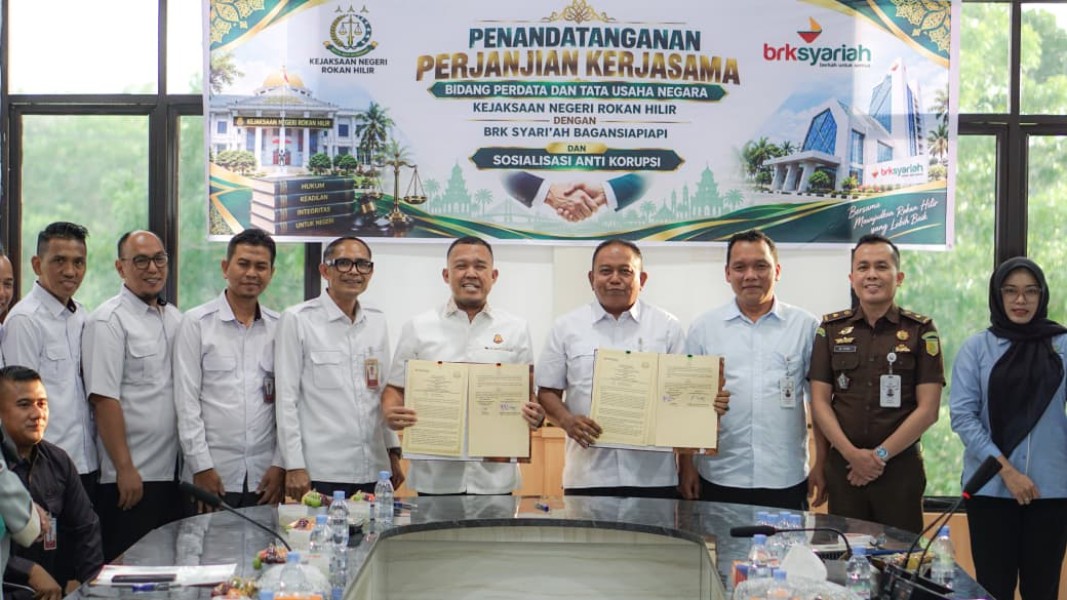 Perkuat Kepastian Hukum, BRK Syariah Bagansiapiapi Gandeng Kejari Rohil
