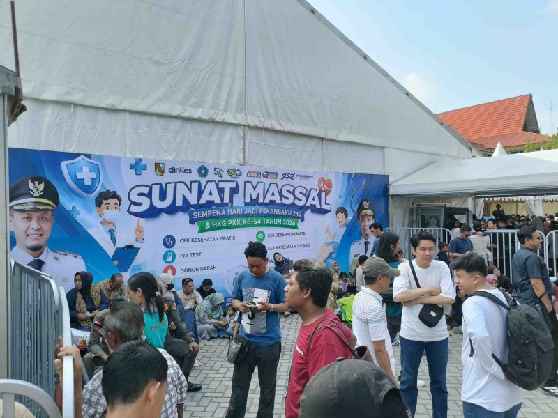 Semarak HUT Pekanbaru Ke-242, 1.200 Anak Ikuti Khitanan Massal