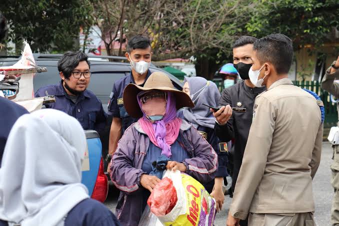 Kerap Minta-minta di Jalan, Ratusan Gepeng Dijaring Dinsos Pekanbaru