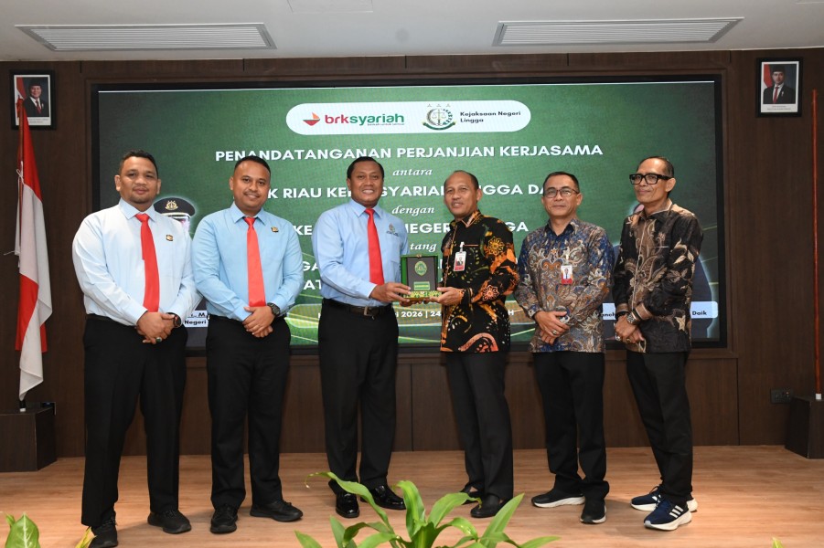 Mitigasi Risiko, BRK Syariah dan Kejari Lingga Teken Kerja Sama Hukum Perdata dan TUN