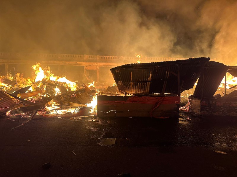 Pasar Rakyat di Tembilahan Membara, 400 Kios Terbakar Jelang Dinihari