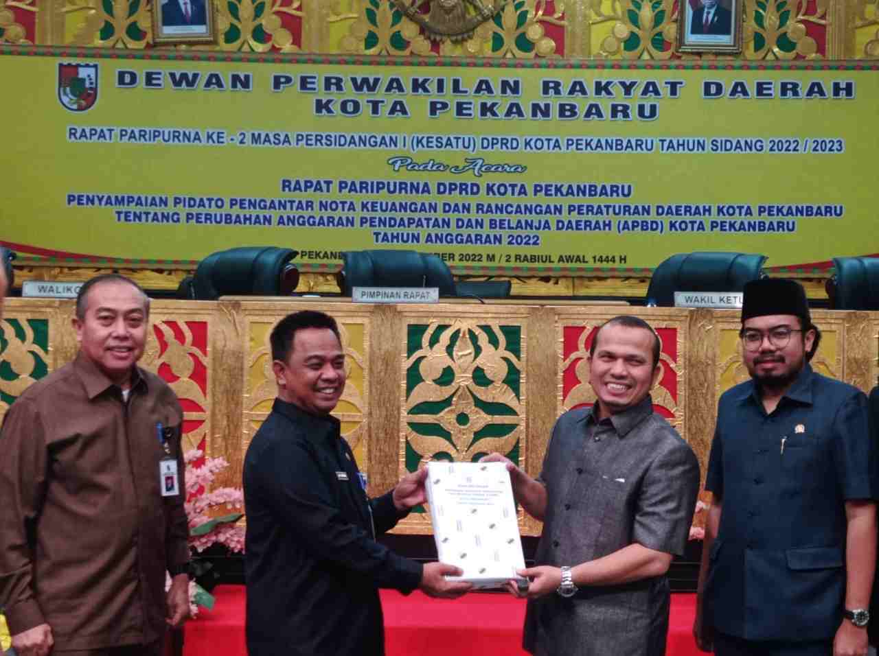 DPRD Pekanbaru Gelar Paripurna Penyampaian Pidato Nota Keuangan dan Ranperda APBD-P Pekanbaru 2022