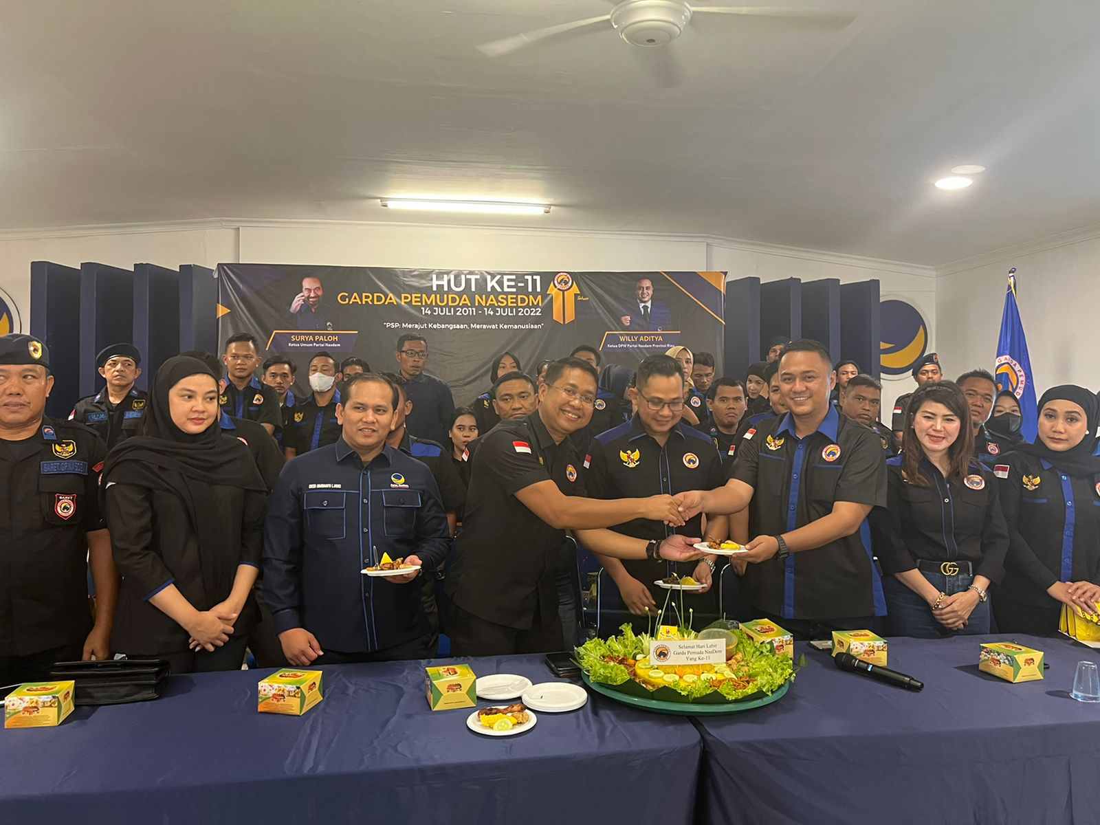 Garda Pemuda Nasdem Riau Ikuti Zoom Meeting Bersama Prananda Surya Paloh