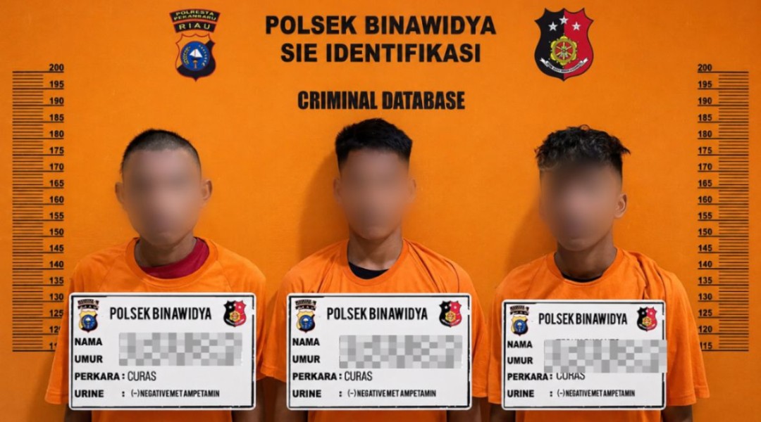 Honda Stylo Raib, 3 Pelaku Begal di Pekanbaru Dicokok Polisi