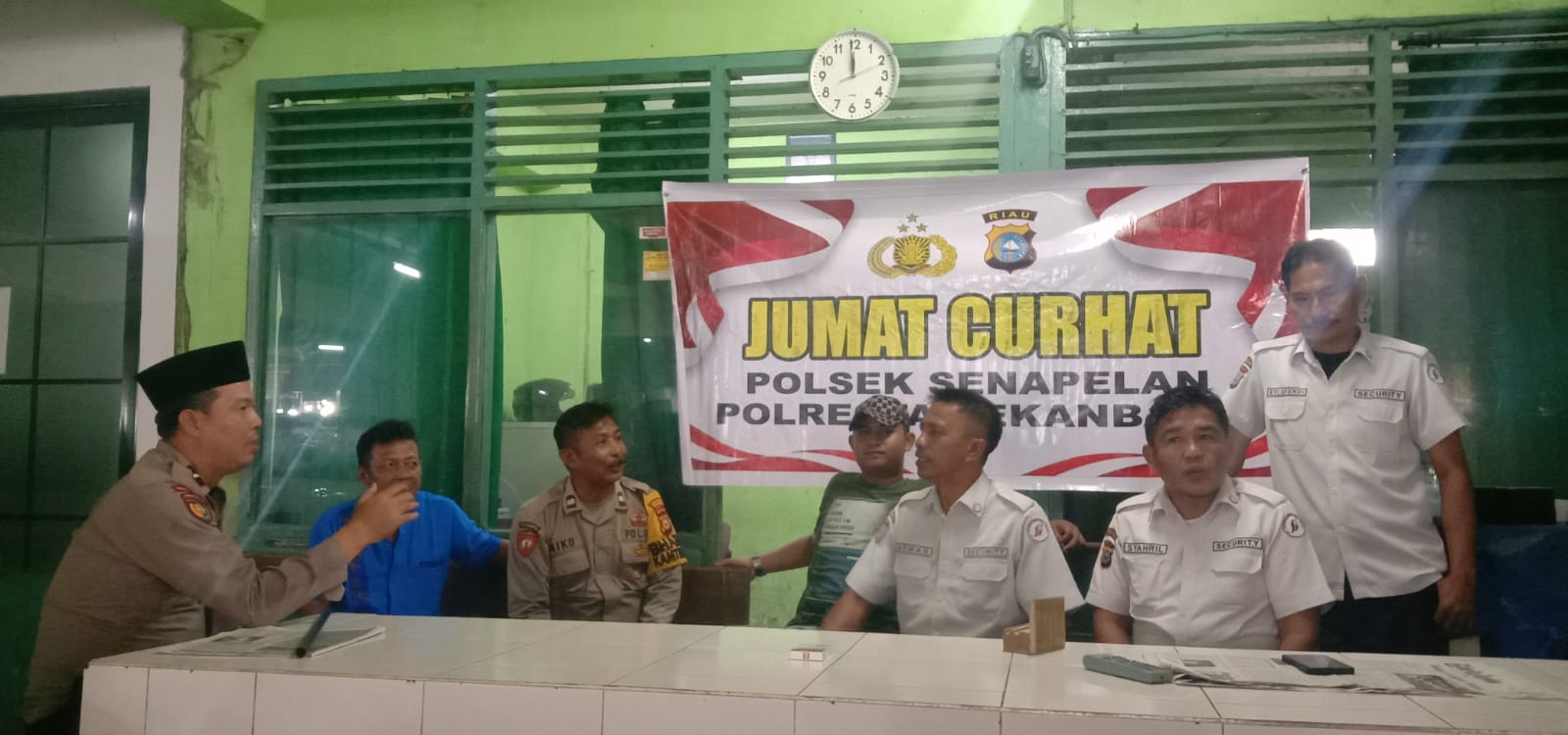 Gelar Giat Jumat Curhat, Begini Pesan Kapolsek Senapelan Pekanbaru