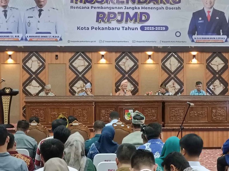 Pemko Pekanbaru Prioritaskan Infrastruktur Hingga Pendidikan di RPJMD 2025-2029