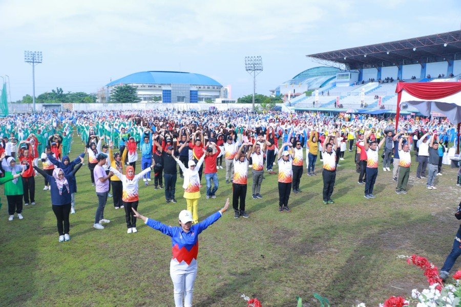 Senam Massal Pekanbaru Dicatat MURI sebagai Rekor Dunia