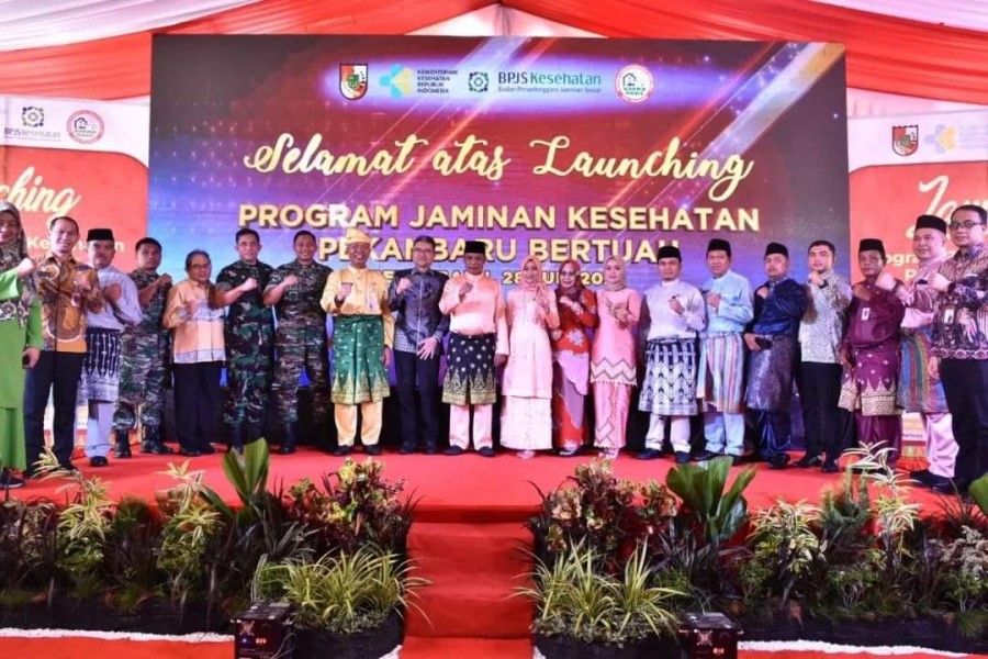 M Sabarudi Hadiri Launching Program Jaminan Kesehatan Pekanbaru Bertuah