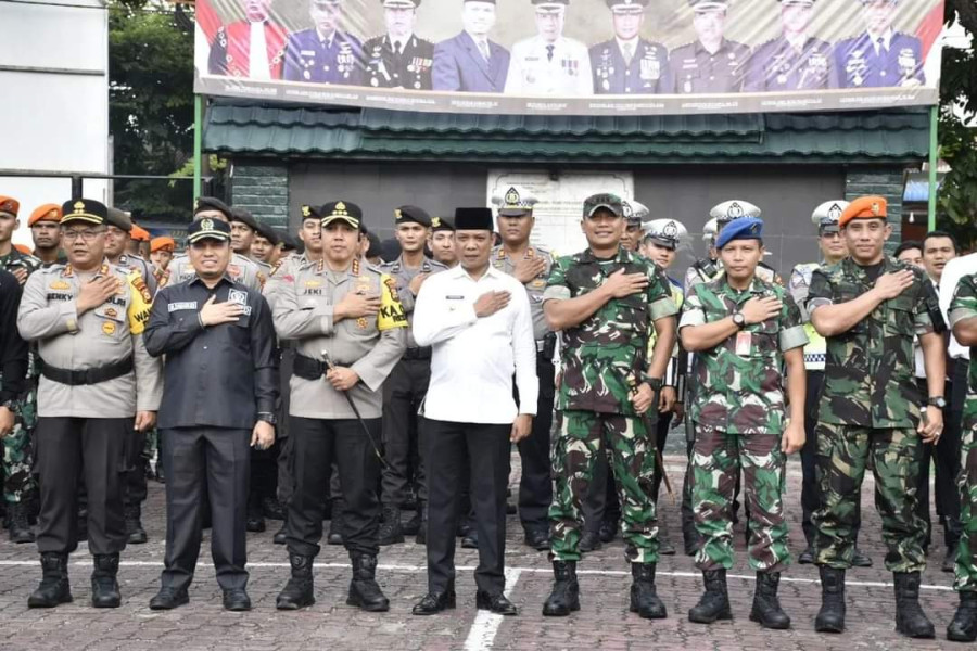 M Sabarudi Ikuti Apel Pemilu Damai Bersama TNI Polri