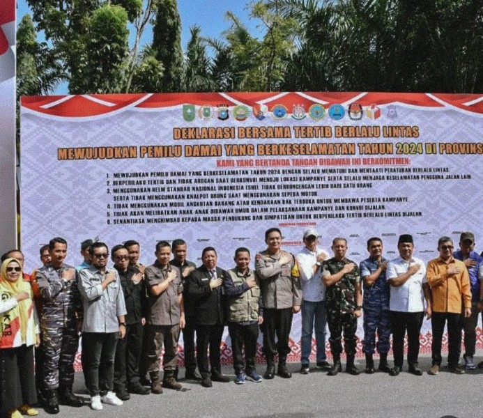 Ginda Burnama Ikuti Deklarasi Tertib Berlalulintas Pemilu Damai 2024