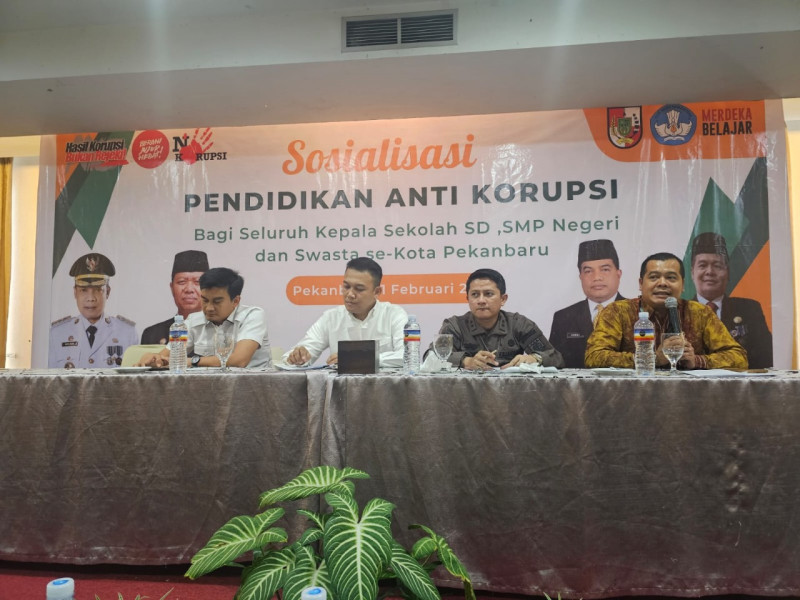 Disdik Pekanbaru Gelar Sosialisasi Anti Korupsi