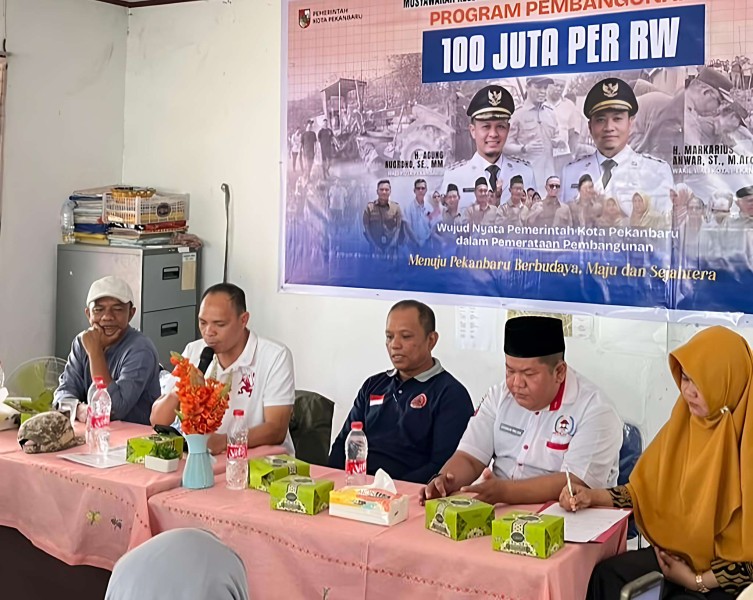Kejar Pembangunan Prioritas, Program Rp100 Juta per RW di Pekanbaru Mulai Berjalan