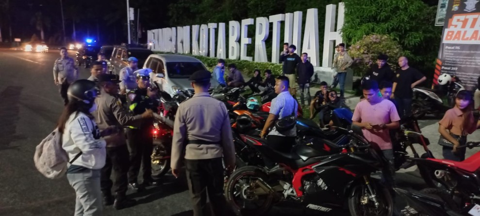 14 Sepeda Motor Dijaring Polsek Bukit Raya