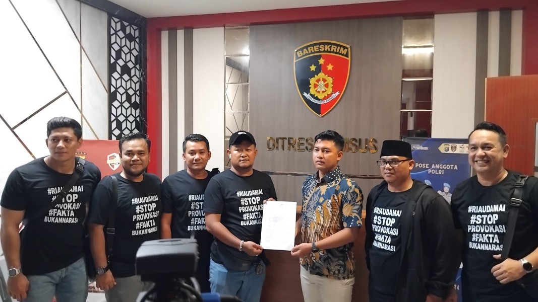 Barisan Komando 08 Laporkan Akun TikTok Dugaan Penyebar Ujaran Kebencian ke Polda Riau