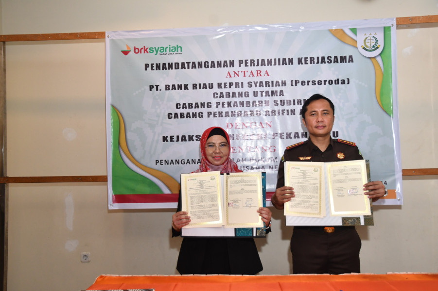 BRK Syariah Jalin Kerjasama dengan Kejari Pekanbaru