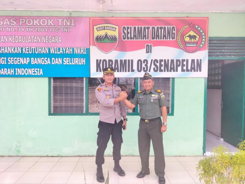 Sukseskan Pemilu 2024, Kapolsek Senapelan Koordinasi dengan Koramil Terkait Keamanan