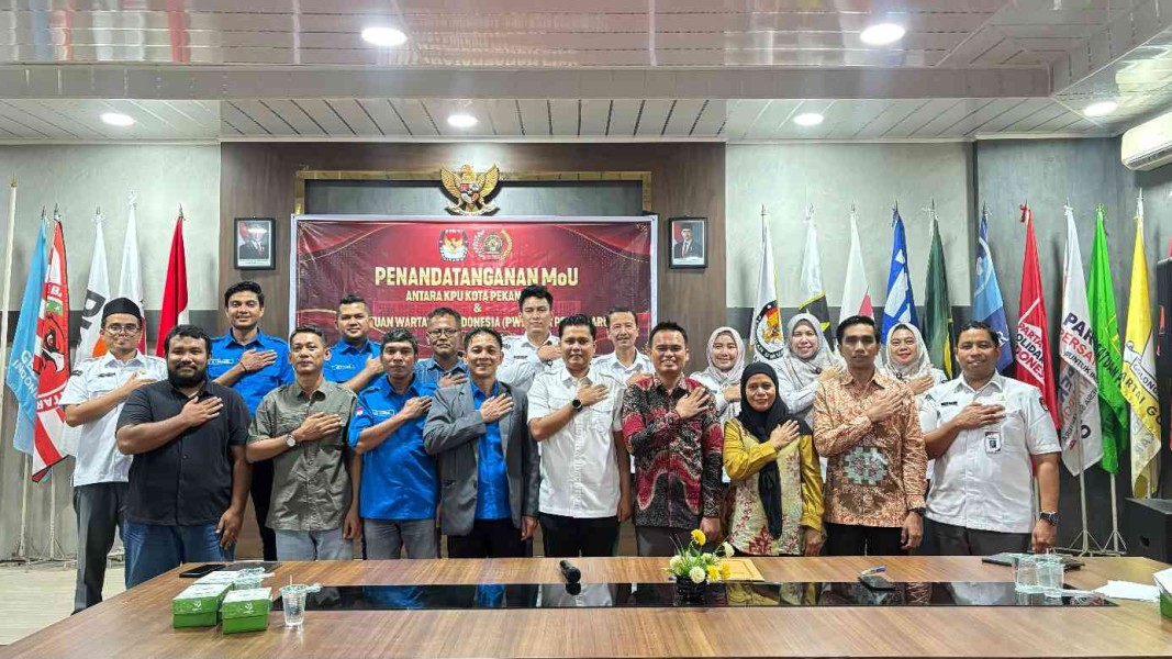 PWI Pekanbaru dan KPU Jalin MoU, Perkuat Tugas dan Fungsi Kelembagaan