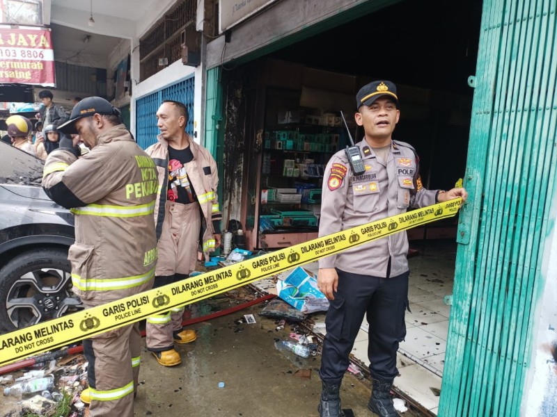 Pilu! Kebakaran Ruko di Tuanku Tambusai Pekanbaru Tewaskan Satu Keluarga