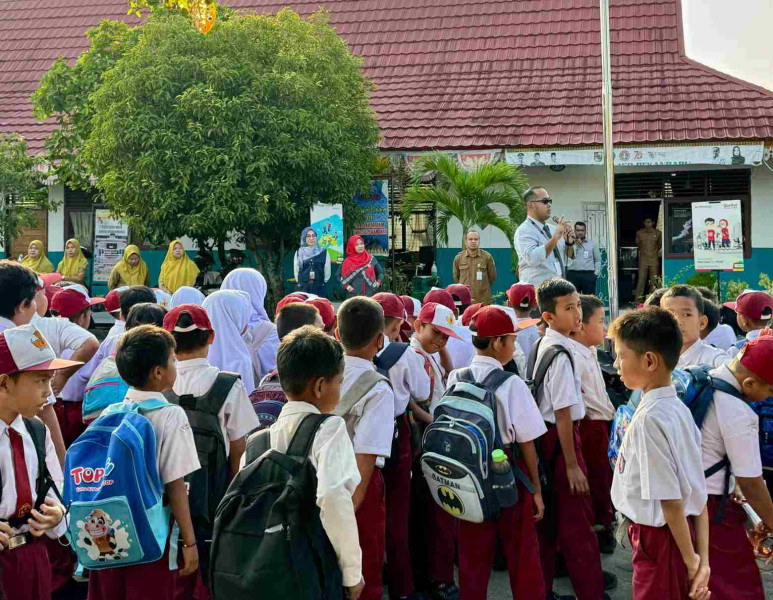 Sosialisasi Tabungan Simpel di SDN 159 Pekanbaru, BRK Syariah Targetkan Buka 200 Rekening Baru