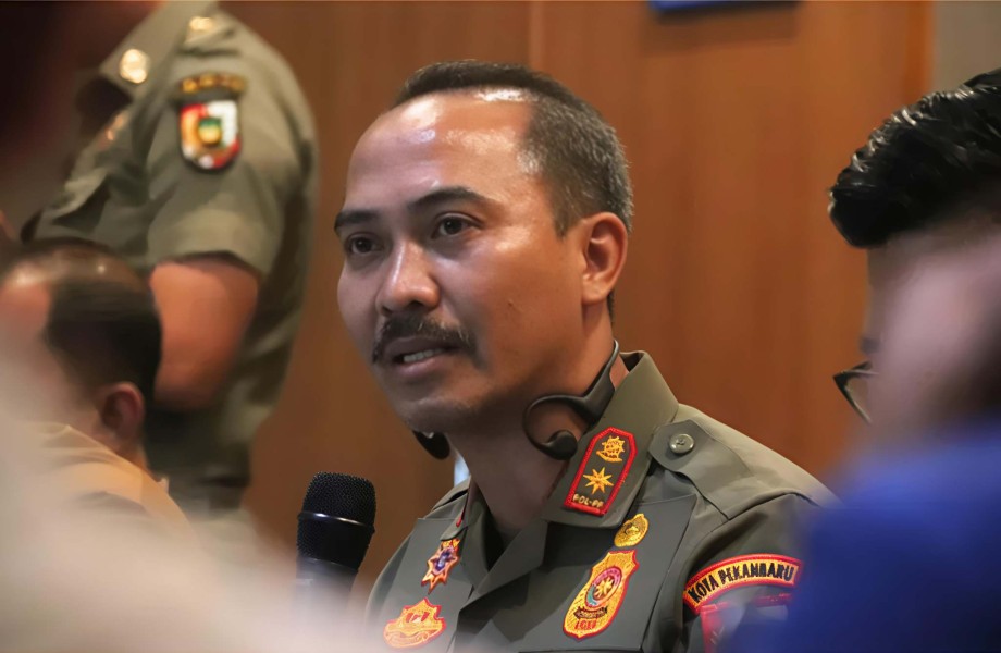Sukseskan Visi Wako Pekanbaru, Kasatpol PP Yuliarso Ingatkan Personel Satu Komando