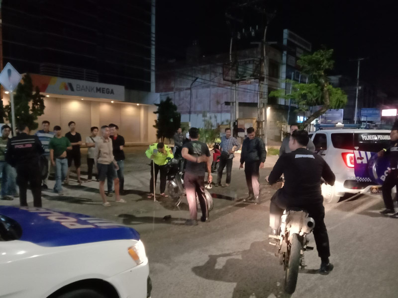 Razia Balap Liar, 23 Sepeda Motor Diamankan Ke Mapolresta Pekanbaru