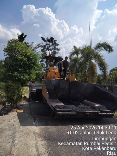 Pemko Pekanbaru Muluskan Jalan Teluk Leok Rumbai