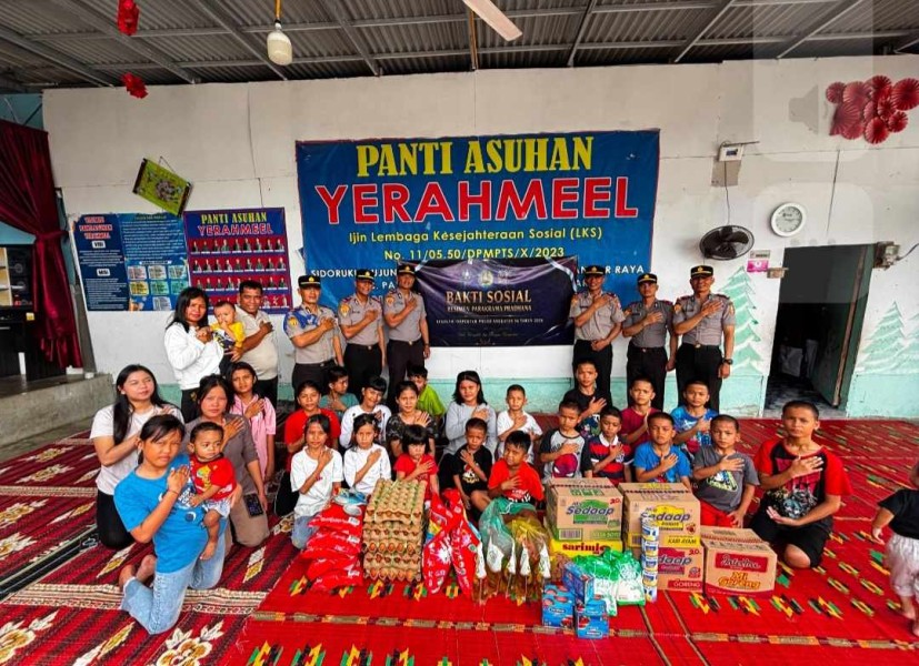 Serdik SIP Angkatan ke-56 Polda Riau Gelar Bakti Sosial di Panti Asuhan